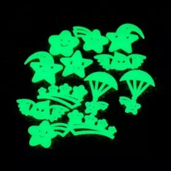 Набор светящегося декора "Звёзды" 12 шт., зелёный