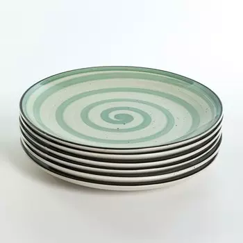 Набор тарелок Elrington «Аэрограф. Фисташковый бриз», 27 см, 6 шт