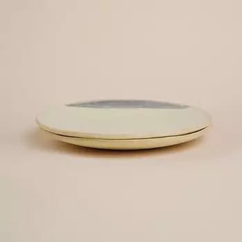 Тарелки SL Home «Волны Сардинии», d=21.5 см, фарфор, набор 2 шт., бежевые