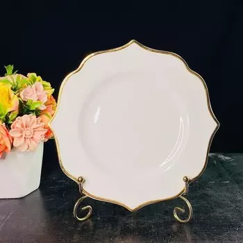 Набор тарелок Lenardi Magnolia Gold, фарфор, d=27 см, 6 шт