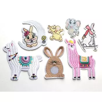 Набор термоаппликаций, размер до 9 см, 35шт