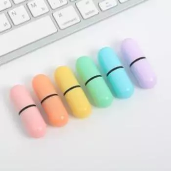 Текстовыделитель, набор из 6 шт., мини «Пилюли милоты»