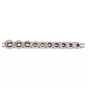 Набор торцевых головок STELS 13600, 1/2", шестигранные, CrV, 10-22 мм, 10 шт.