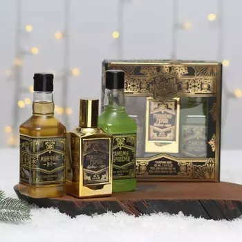 Набор трио: парфюм Виски и гель для бритья и после бритья «С Новым годом»