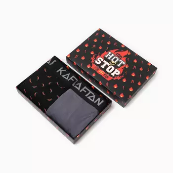 Набор трусов KAFTAN Hot Stop 2 штуки, чёрный/серый, размер 56