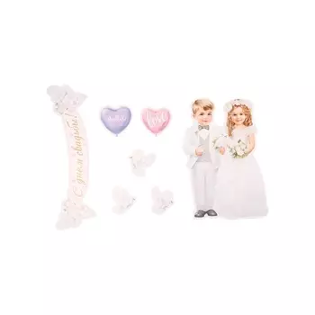 Набор для оформления «С Днём Свадьбы!», 7 деталей, 3449 см