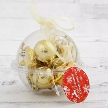 Ёлочные игрушки «Санда», пластиковые, набор 10 шт., золотистый