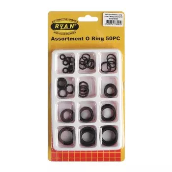 Набор уплотнительных колец TOPAUTO 6,4 мм - 27 мм, 50 шт, блистер