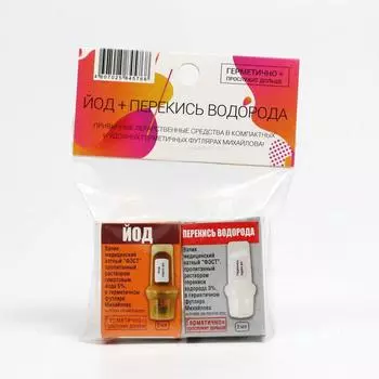 Набор "Валик медицинский ватный йод + перекись"