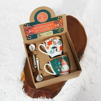 Набор "Всё сбудется", 2 кружки, 2 ложки