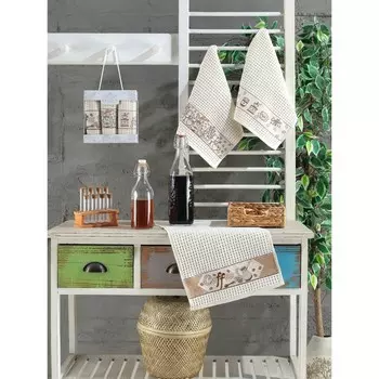 Набор вафельных салфеток Diva Afrodita Ceylin «Кофе», размер 30x50 см, 3 шт