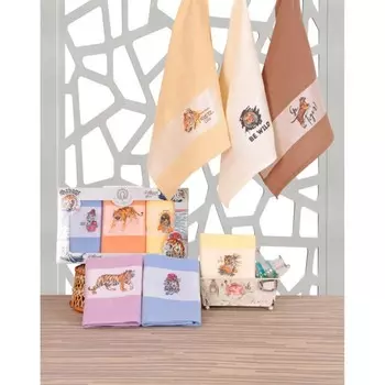 Набор вафельных салфеток Diva Afrodita «Тигр», размер 40x60 см - 3 шт