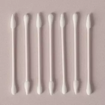 Ватные палочки, двухсторонние, 20 шт, в индивидуальной упаковке, цвет белый