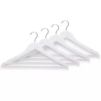 Набор вешалок для одежды Zeller, 4 шт, цвет белый