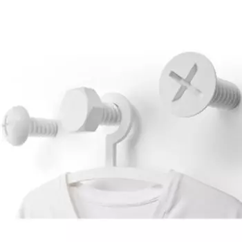 Набор вешалок Screw, белый, 3 шт.