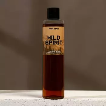 Подарочный набор косметики WILD SPIRIT, гель для душа 250 мл и мочалка, HARD LINE