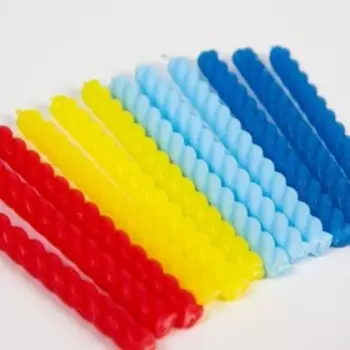 Набор витых свеч в торт 12 шт "С Днем Рождения" красный, Щенячий Патруль, 2 набора