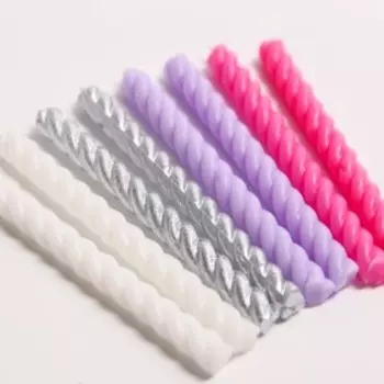 Набор витых свеч в торт 8 шт "С Днем Рождения" розовый, Щенячий Патруль, 2 набора