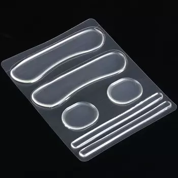 Набор подушечек, пяткоудерживателей и ремешков для обуви, на клеевой основе, силиконовые, 6 шт., прозрачный