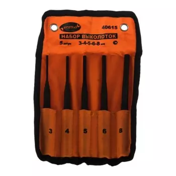 Набор выколоток АВТОДЕЛО 40615, в сумке, 3-8 мм, 150 мм, 5 шт