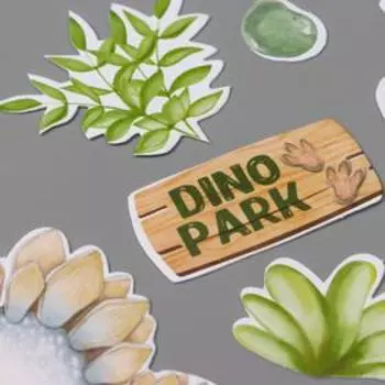 Набор высечек "Dinosauria" 61 шт