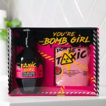 Подарочный набор косметики You're the bomb, girl, гель для душа 300 мл и соль для ванны 150г, ЧИСТОЕ СЧАСТЬЕ