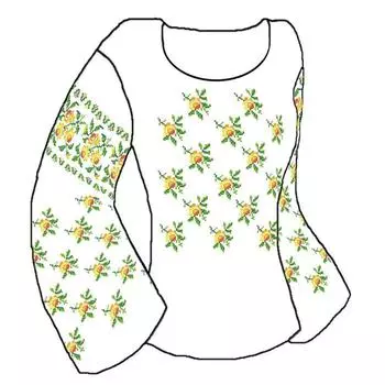 Набор заготовка под вышивку крестом женской сорочки «Цветочный орнамент»