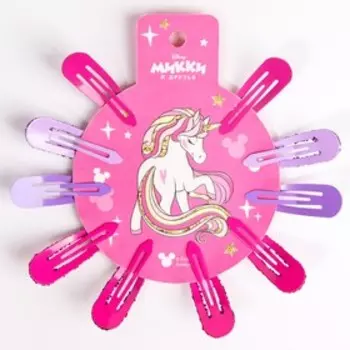 Набор заколок 10 шт, Единорог, розовый