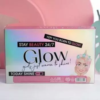 Набор: запечённые румяна и кисть для макияжа You born to glow