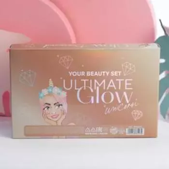 Набор: запечённый хайлайтер и кисть для макияжа Ultimate Glow