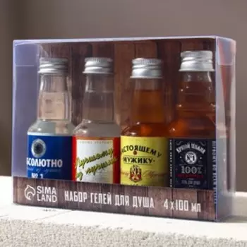 Подарочный набор косметики «Защитнику отечества», гели для душа 4 х 100 мл, HARD LINE