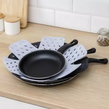 Салфетки - вкладыши для посуды Доляна «Грэй», 2 шт, 3838 см