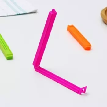 Зажимы для пакетов Доляна, 14 см, 5 шт., МИКС