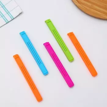 Зажимы для пакетов Доляна, 14 см, 5 шт., МИКС