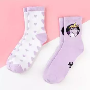 Носки женские KAFTAN «Единорог», набор 2 пары, размер 36-39