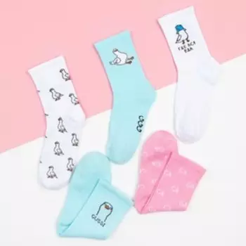 Носки женские KAFTAN Gussi, набор 5 пар, р. 36-39 (23-25 см)