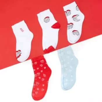 Набор женских носков "Санта" р. 36-39 (23-25 см), 5 пар