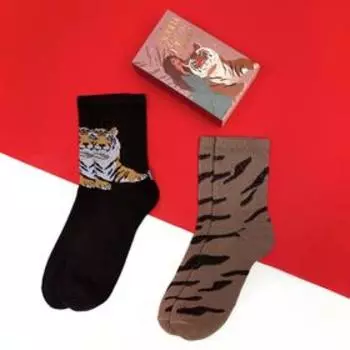 Набор женских новогодних носков KAFTAN "Тигр" р. 36-39 (23-25 см), 2 пары