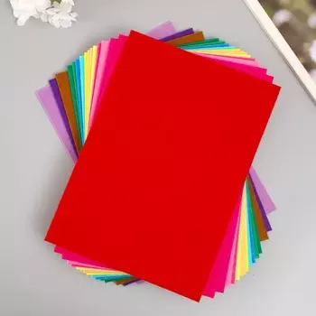 Набор жесткого фетра "Астра" (16 шт) ассорти, 3 мм, 160 гр, 20х30 см