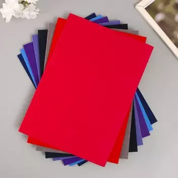 Набор жесткого фетра "Астра" (8 шт) ассорти, 3 мм, 450 гр, 20х30 см