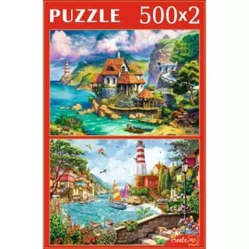Наборы пазлов 2 в 1 «Морские пейзажи», 500 + 500 элементов