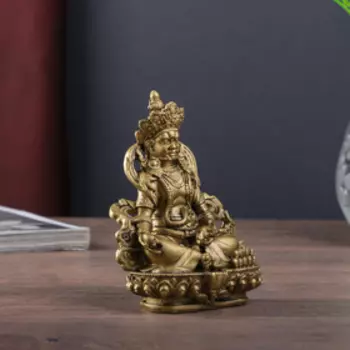 Нэцке полистоун бронза "Божество с крысой в руке" 12,5х9х6,5 см