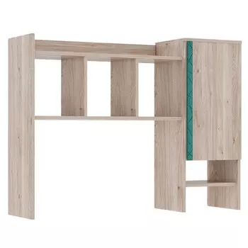 Надстройка для стола «Лайк 29.01», 1390 × 290 × 1010 мм, цвет дуб мария / изумруд