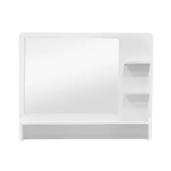 Надстройка для стола с полками и зеркалом 47.32-01, 1000240800 мм, цвет белый