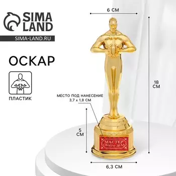 Кубок наградная фигура «Мастер своего дела», оскар, пластик, 18 см