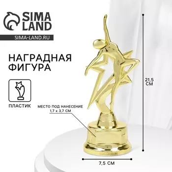 Наградная фигура под нанесение «Танцор», золото, пластик, 21.57.5 см