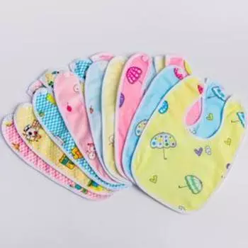 Нагрудник/слюнявчик для кормления на кнопке, МИКС