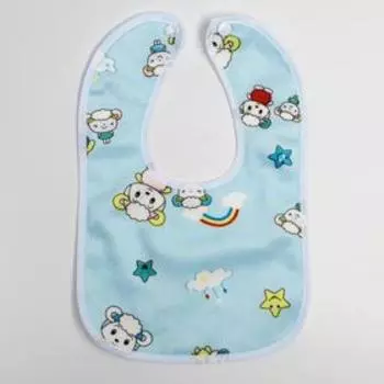 Нагрудник/слюнявчик для кормления «Мой малыш» на кнопке, МИКС