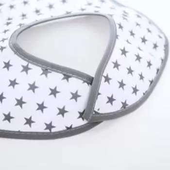 Нагрудник непромокаемый «Звёзды», на липучке, цвет серый