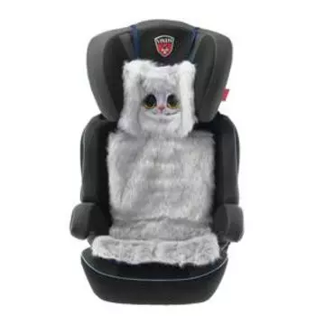 Накидка «АВТОНЯША» для детского автокресла, Кошечка, светло-серая